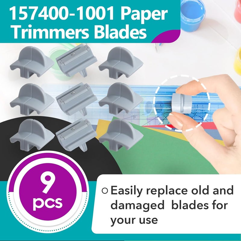 Joworthy 9 Pcs 157400-1001 Paper Trimmers Blades Replacement for Fiskars Blades, Compatible with 12" Portable Paper Cutter Style I Blade 1968701005, Grey - Image 2